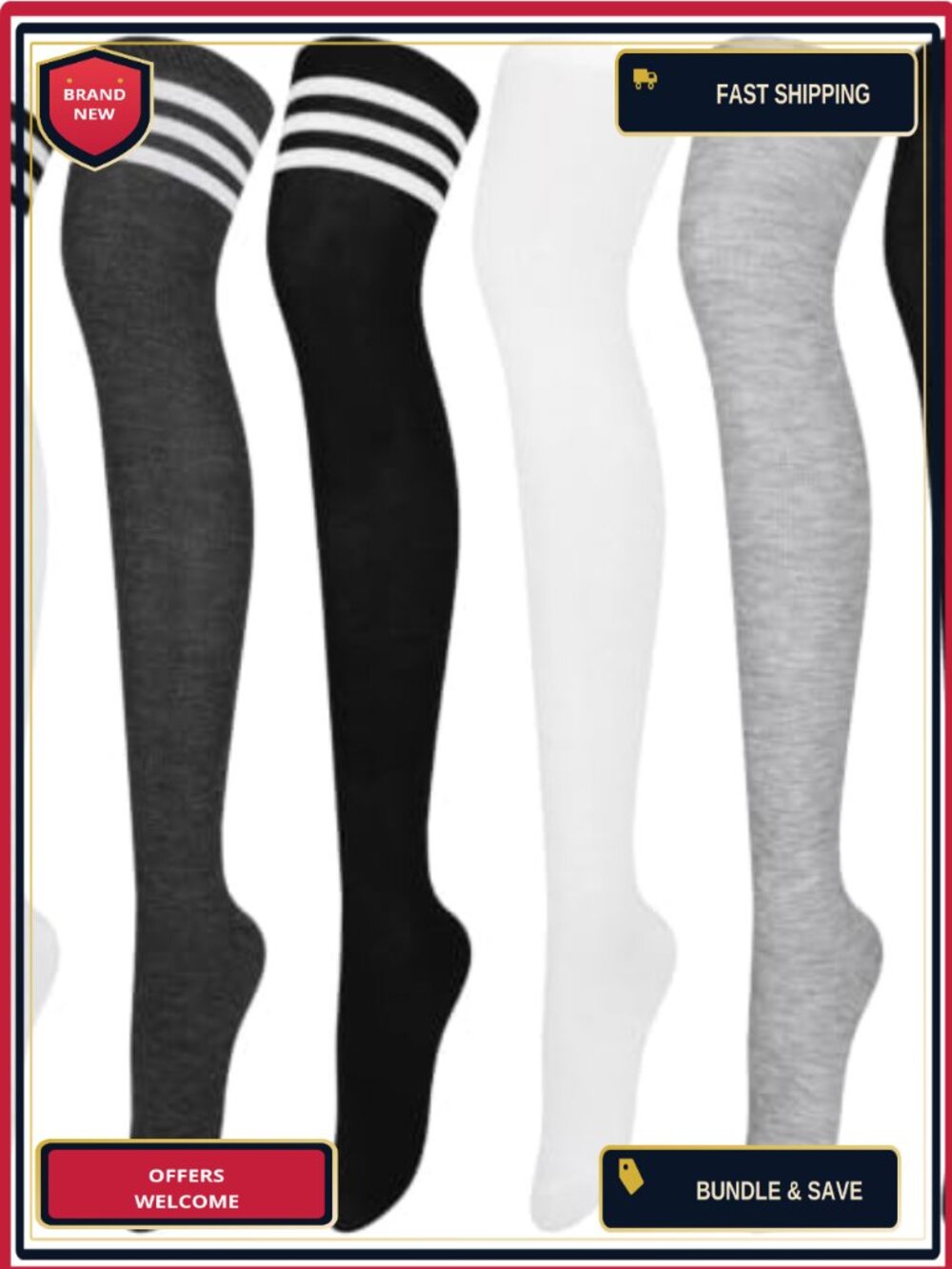 Over Knee Thigh High Socks Knee-High Warm Stocking Boot Sock Leg Warmer for